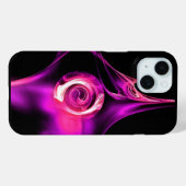 PINK PAARS WITTE FRACTALE ROOS Case-Mate iPhone CASE (Achterkant (horizontaal))