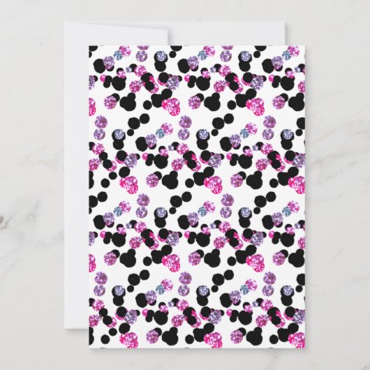 PINK PAARSE BLACK LEOPARD SPOT PATTERN BIRTHDAY KAART (Achterkant)