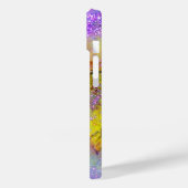 PINK PAARSE BLAUWE BUTTERFLIES, GROENE GOUDEN Case-Mate iPhone CASE (Achterkant / Links)