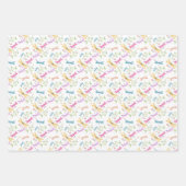 PINK PAARSE BLAUWE WATERVERF DRAGONFLIES INPAKPAPIER VEL (Voorkant 2)