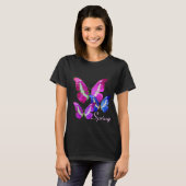 PINK PAARSE BLUE-SPRINGBUTTERFLIES T-SHIRT (Voorkant volledig)