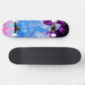 PINK, PAARSE EN BLAUWE VLAMES! PERSOONLIJK SKATEBOARD (Horizontaal)