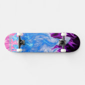 PINK, PAARSE EN BLAUWE VLAMES! PERSOONLIJK SKATEBOARD (Horizontaal)