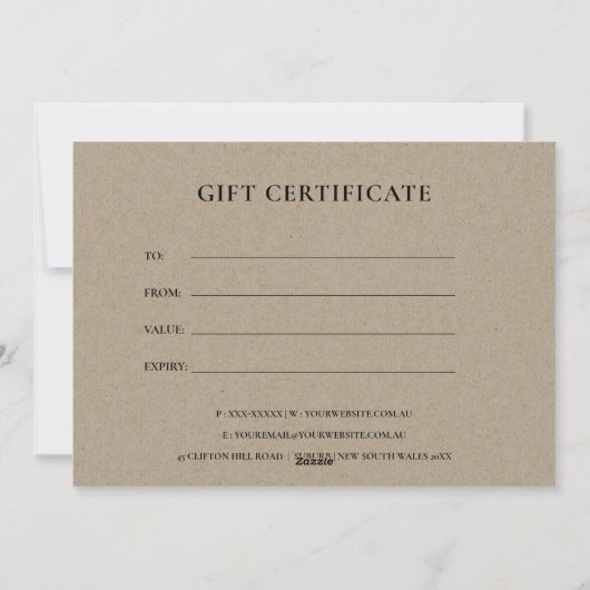 PINK PAARSE FAUNA WREATH GIFT CERTIFICATE CARD FEESTDAGENKAART (Achterkant)