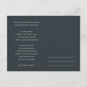 PINK PAARSE FAUNA WREATH SYMPATHY MEMORIAL SERVICE UITNODIGING BRIEFKAART (Achterkant)