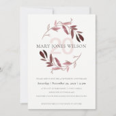 PINK PAARSE FAUNA WREATS ELK JAAR JUBILEUM KAART (Voorkant)