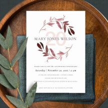 PINK PAARSE FAUNA WREATS ELK JAAR JUBILEUM KAART