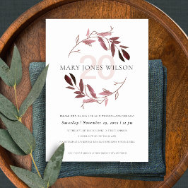 PINK PAARSE FAUNA WREATS ELK JAAR JUBILEUM KAART