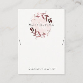PINK PAARSE FOLIAGE MONOGRAM KETTING WEERGAVE LOGO VISITEKAARTJE