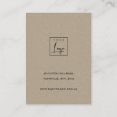 PINK PAARSE FOLIAGE MONOGRAM KETTING WEERGAVE LOGO VISITEKAARTJE (Achterkant)