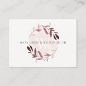 PINK PAARSE FOLIAGE WREATH WISHING GOED INFORMATIEKAARTJE (Voorkant)
