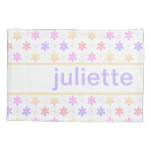 PINK PAARSE GEEL WITTE WIT KLEINE STROMEN PATROON KUSSENSLOOP (Achterkant)