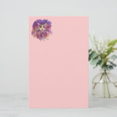 PINK PAARSE KITTEN, KITTY CAT-PORTRAIT BRIEFPAPIER (Staand voorkant)