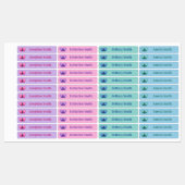 Pink Paarse Mint Blue Schattige Butterfly Naam toe Labels (Vel)