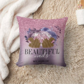 PINK paarse nagelsalon vrouw handnagels technicus Kussen (Deken)