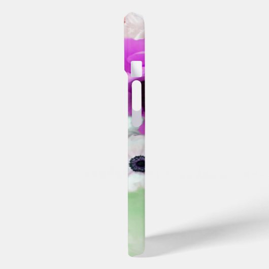 PINK PAARSE ROZEN, WITTE ANEMONERSTROMEN MONOGRAM Case-Mate iPhone CASE (Achterkant / Links)