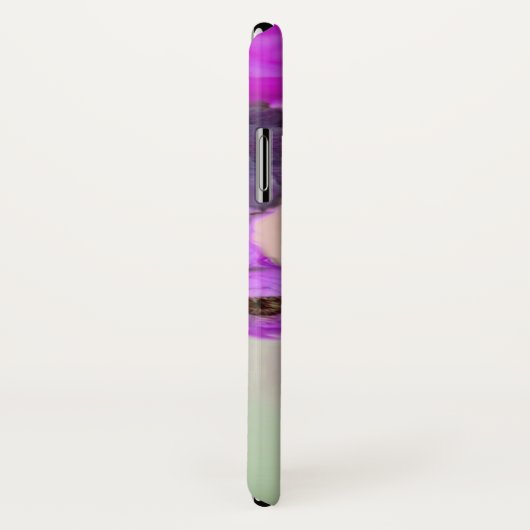 PINK PAARSE ROZEN, WITTE ANEMONERSTROMEN MONOGRAM Case-Mate iPhone CASE (Achterkant / rechts)