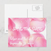 Pink Page-Save the Date Aankondigingskaart (Voorkant / Achterkant)