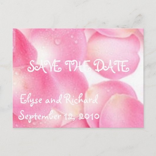 Pink Page-Save the Date Aankondigingskaart (Voorkant)