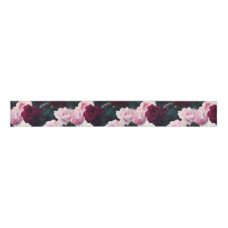 Pink Painted Roses Grosgrain Lint