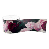 Pink Painted Roses Grosgrain Lint (Spoel)