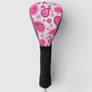 PINK PAISLEY BOHO GOLF DRIVER HOESJE GOLFHEADCOVER