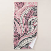 Pink Paisley De thuisstudio Badhanddoek (Badhanddoek)