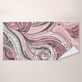 Pink Paisley De thuisstudio Badhanddoek (Badhanddoek)