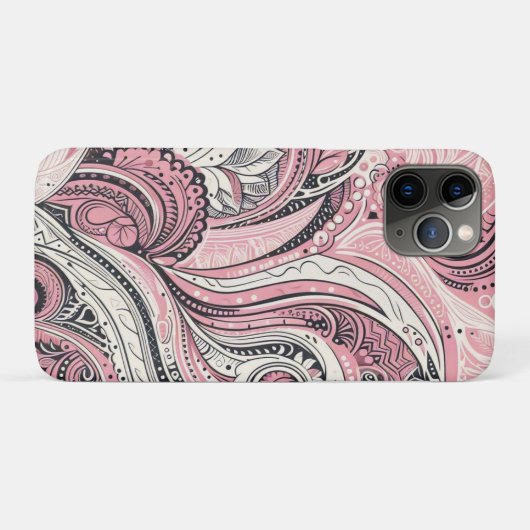 Pink Paisley De thuisstudio Case-Mate iPhone Case (Achterkant (horizontaal))