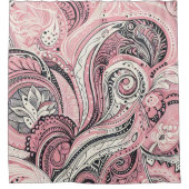 Pink Paisley De thuisstudio Douchegordijn (Voorkant)