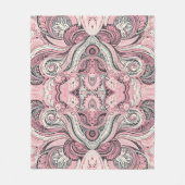 Pink Paisley De thuisstudio Fleece Deken (Voorkant)