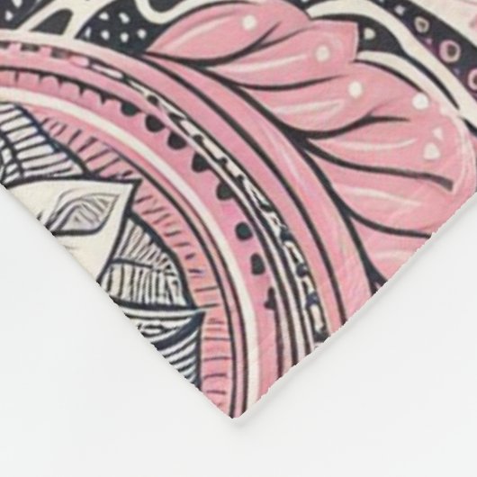 Pink Paisley De thuisstudio Fleece Deken (Hoek)