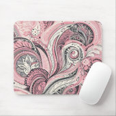 Pink Paisley De thuisstudio Muismat (Met muis)