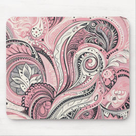 Pink Paisley De thuisstudio Muismat
