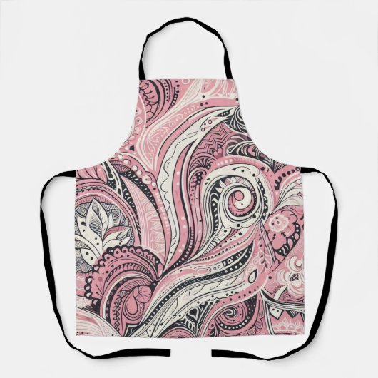 Pink Paisley De thuisstudio Schort (Voorkant)