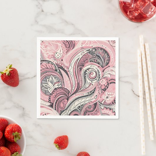 Pink Paisley De thuisstudio Servet (Insitu)