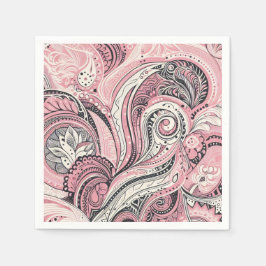 Pink Paisley De thuisstudio Servet