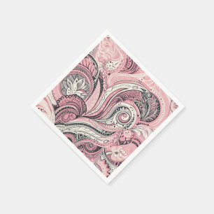 Pink Paisley De thuisstudio Servet