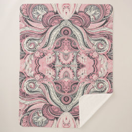 Pink Paisley De thuisstudio Sherpa Deken