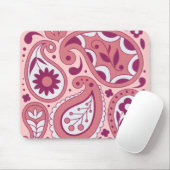 Pink Paisley Flower Mousepad Muismat (Met muis)