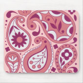 Pink Paisley Flower Mousepad Muismat (Voorkant)