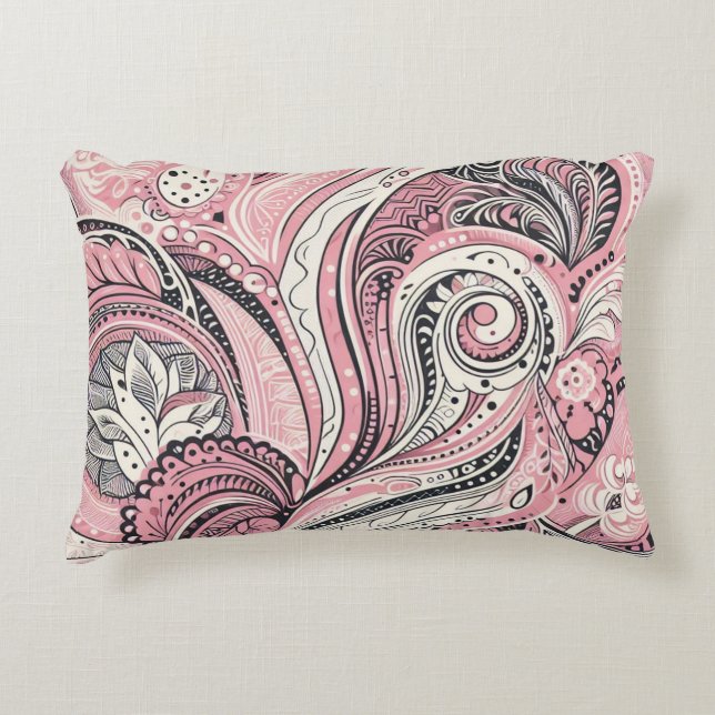Pink Paisley Het Accent Kussen van de Home Studio (Voorkant)