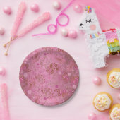 Pink Paisley Party Papieren Bordje (Feest)