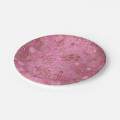 Pink Paisley Party Papieren Bordje (Gekanteld)