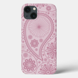 Pink paisley pattern iPhone 13 hoesje