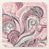 Pink Paisley The Home Studio Onderzetter (Voorkant)
