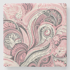 Pink Paisley The Home Studio Onderzetter