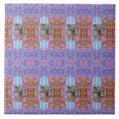 Pink Palm Abstract Tegeltje (Voorkant)