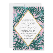 Pink Palm Deco Wedding