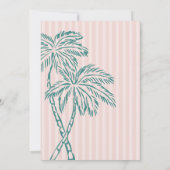 Pink Palm Springs Beach Douche Advies voor Baby Kaart (Achterkant)